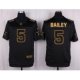 nike nfl dallas cowboys #5 dan bailey black pro line gold collection elite jerseys