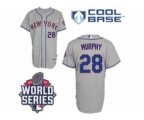 2015 World Series mlb jerseys new york mets #28 murphy grey