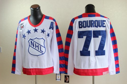 nhl all star #77 bourque throwback 75th ccm white cheap jerseys