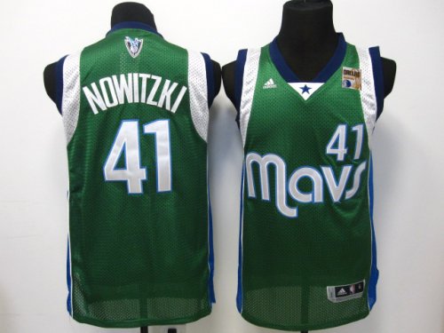 Basketball Jerseys dallas mavericks #41 nowitzki green[2011 Cham
