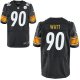 Men NFL Pittsburgh Steelers #90 T.J. Watt Nike Black 2017 Draft Pick Elite Jersey