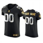 Football Custom New Orleans Saints black golden edition elite jersey