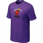 nba miami heat big & tall primary logo Purple T-Shirt