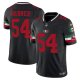 Football San Francisco 49ers # 54 Fred Warner Black Red Custom Mexican Jersey