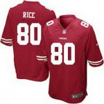 Mens San Francisco 49ers #80 Jerry Rice Nike Red Retired Player Game NFL Jerseys