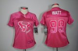 nike women nfl houston texans #99 watt pink [2012 fem fan]