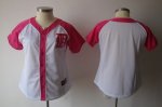 women mlb jersey detroit tigers blank white and pink 2012 jersey