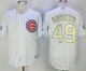 men mlb chicago cubs #49 jake arrieta white 2017 gold program cool base champion stitched baseball jerseys