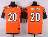 nike cincinnati bengals #20 nelson orange elite jerseys