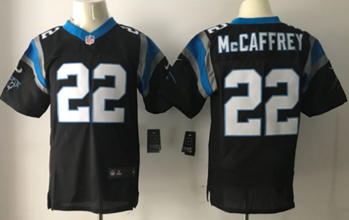 Men\'s NFL Carolina Panthers #22 Christian McCaffrey Nike Black 2017 Draft Pick Elite Jersey