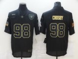 Football Las Vegas Raiders #98 Maxx Crosby Stitched Black 2020 Salute To Service Limited Jersey