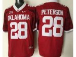 ncaa oklahoma sooners #28 adrian peterson red new xii stitched j
