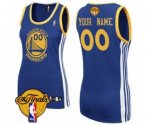 Women's Adidas Golden State Warriors Customized Authentic Royal Blue Road 2017 The Finals Patch NBA Jersey