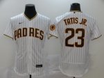 Men's San Diego Padres #23 Fernando Tatis Jr. White 2020 Stitched Baseball Jersey