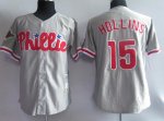 Baseball Jerseys philadelphia phillies #15 hollins m&n grey