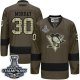 Men Pittsburgh Penguins #30 Matt Murray Green Salute to Service 2017 Stanley Cup Finals Champions Stitched NHL Jersey