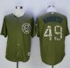 mlb chicago cubs #49 jake arrieta green camo new cool base jerseys