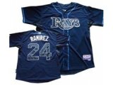 mlb tampa bay rays #24 manny ramirez dk.blue jerseys