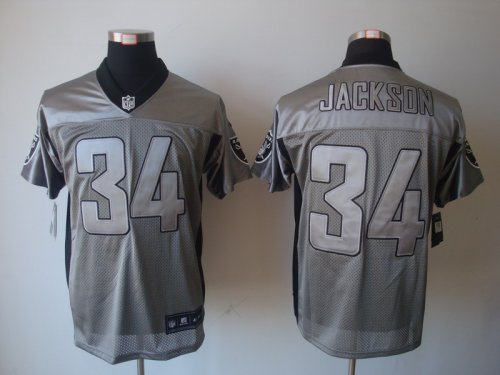 nike nfl oakland raiders #34 jackson grey jerseys [nike shadow]