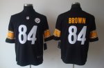 nike nfl pittsburgh steelers #84 brown black jerseys [nike limit