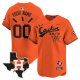 Custom Houston Astros Cactus Jack Patch Vapor Premier Limited Stitched Orange Jersey