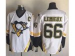 NHL Pittsburgh Penguins #66 Mario Lemieux White CCM Throwback St