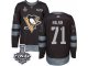Men's Adidas Pittsburgh Penguins #71 Evgeni Malkin Premier Black 1917-2017 100th Anniversary 2017 Stanley Cup Final NHL Jersey