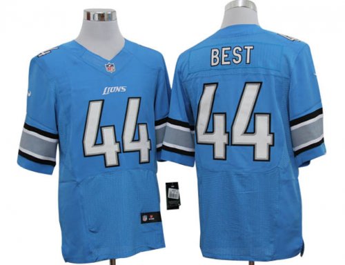 nike nfl detroit lions #44 jahvid best elite blue jerseys