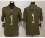 nike indianapolis colts #1 mcafee army green salute to service l