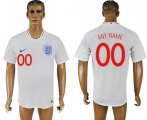 Custom England 2018 World Cup Soccer Jersey White Short Sleeves