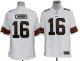 nike nfl cleveland browns #16 joshua cribbs white jerseys [game]
