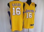 Basketball Jerseys los angeles lakers #16 gasol yellow(2010 fina