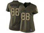 women nike nfl green bay packers #88 ty montgomery army green salute to service jerseys