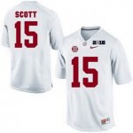Men's Alabama Crimson Tide #15 JK Scott White 2016 BCS College Football Nike Limited Jersey