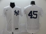 Men's New York Yankees #45 Gerrit Cole New White 2020 Baseball Jerseys No Name