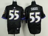nike nfl baltimore ravens #55 suggs black jerseys [new elite]