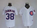 Baseball Jerseys chicago cubs #38 zambrano white(blue strip)