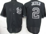MLB Jerseys New York Yankees #2 Jeter Black (Fashion Jersey)