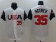 Men's USA Baseball #35 Eric Hosmer Majestic White 2017 World Baseball Classic Stitched Jersey