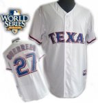 2010 World Series Patch Texas Rangers #27 Guerrero white