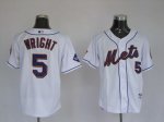 Baseball Jerseys new york mets #5 wright white
