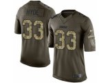 nike nfl green bay packers #33 micah hyde army green salute to service limited jerseys