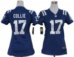 nike women nfl indianapolis colts #17 collie blue jerseys