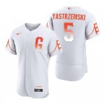 Baseball San Francisco Giants #5 Mike Yastrzemski White 2021 City Connect Authentic Jersey