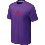 nba houston rockets big & tall primary logo purple T-Shirt