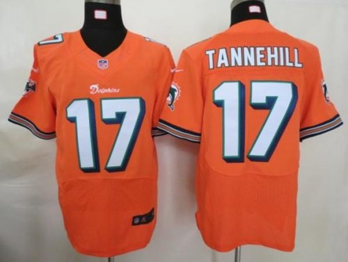 nike nfl miami dolphins #17 tannehill elite orange jerseys