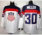 nhl team usa olympic #30 miller white jerseys [2014 winter olymp