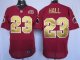 nike nfl washington redskins #23 hall elite red jerseys [80th m&