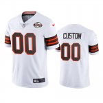 Cleveland Browns Custom White Vapor Limited 75th Anniversary Jersey