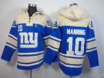nike nfl new york giants #10 manning cream-blue [pullover hooded